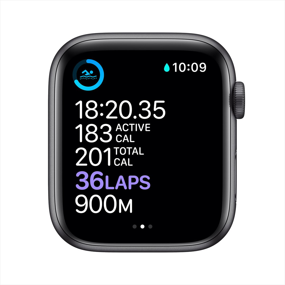 Apple Watch Series 6 GPS MG133AE/A 40mm Space Gray Aluminium Case with Sport Band Black