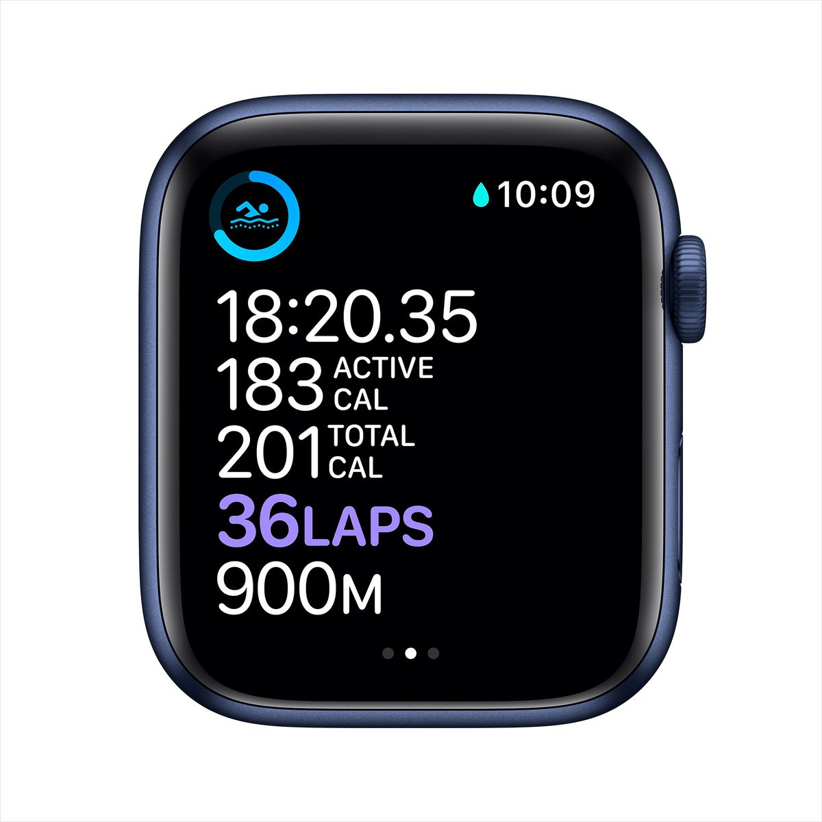 Apple Watch Series 6 GPS M00J3AE/A 44mm Blue Aluminium Case with Sport Band Deep Navy