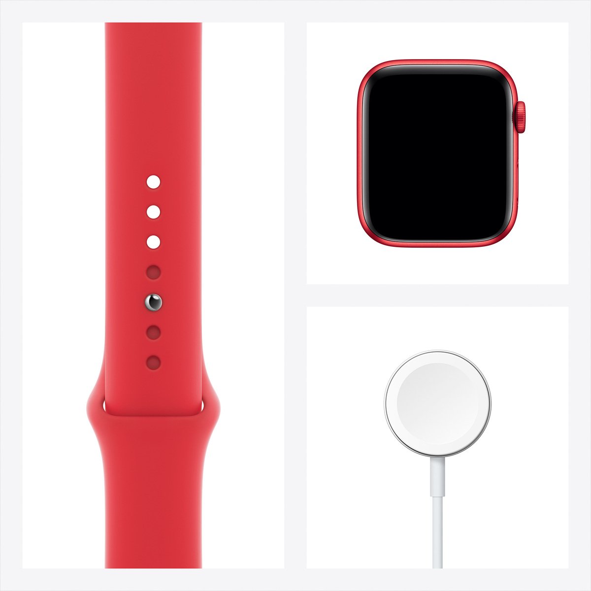 Apple Watch Series 6 GPS M00M3AE/A 44mm (PRODUCT)RED Aluminum Case with Sport Band PRODUCT(RED)