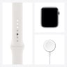 Apple Watch Series 6 GPS + Cellular MG2C3AE/A 44mm Silver Aluminium Case with Sport Band White