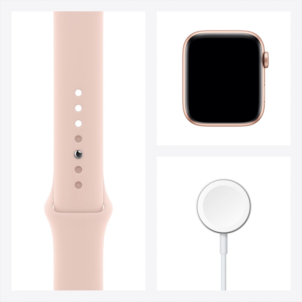 Apple Watch Series 6 GPS + Cellular MG2D3AE/A 44mm Gold Aluminium Case with Sport Band Pink Sand
