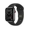 Apple Watch Series 6 GPS + Cellular M06X3AE/A 40mm Graphite Stainless Steel Case with Sport Band Black