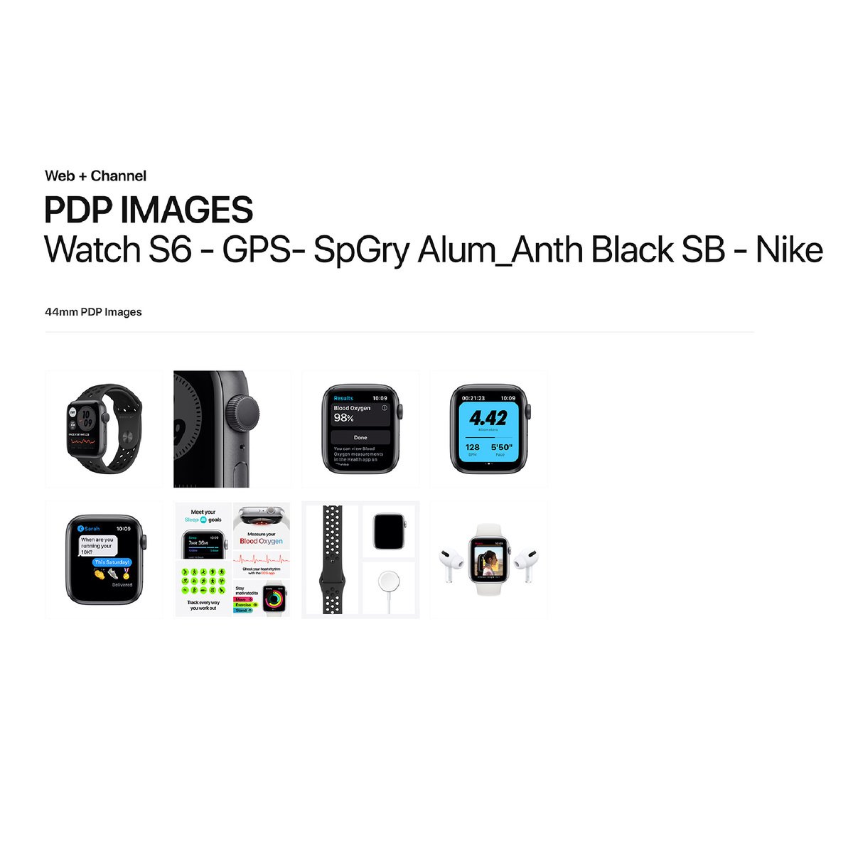 Apple Watch Series 6 Nike GPS M00T3AE/A 40mm Silver Aluminum Case with Sport Band Pure Platinum/Black