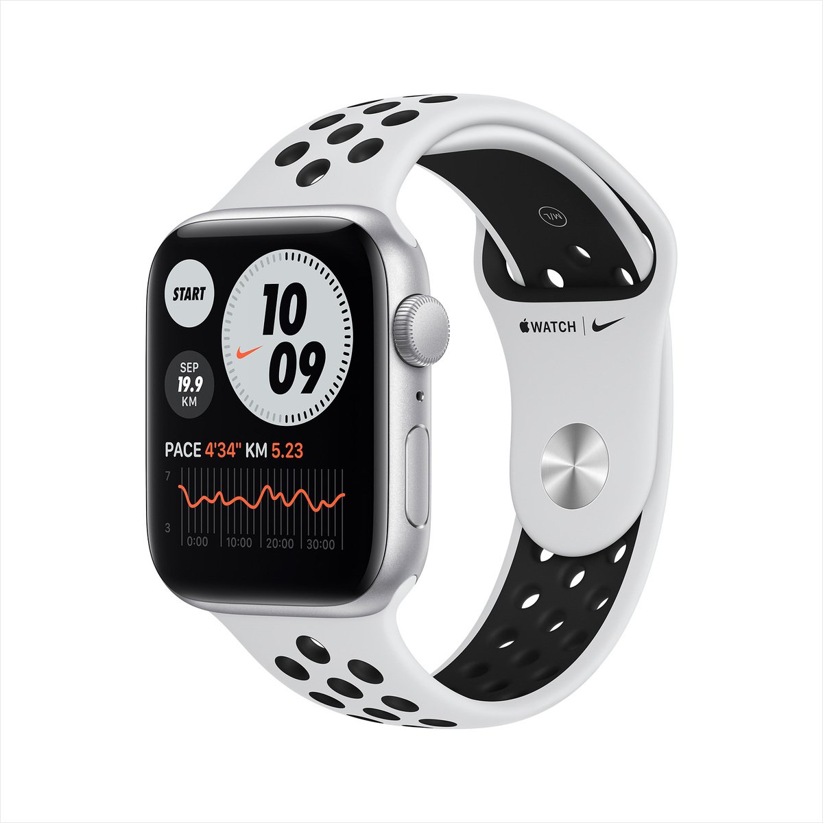 Apple Watch SE Nike GPS MYYD2AE/A 40mm Silver Aluminum Case with Sport Band Pure Platinum/Black