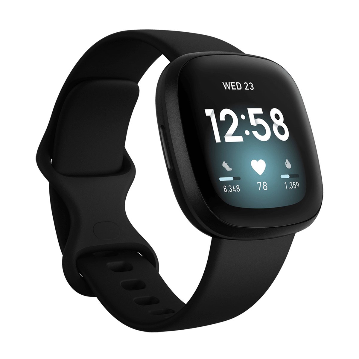 Fitbit Versa 3 Black Fitness Smartwatch-FB511BKBK