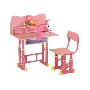 Maple Leaf Kids Study Table+Chair D-002 Pink