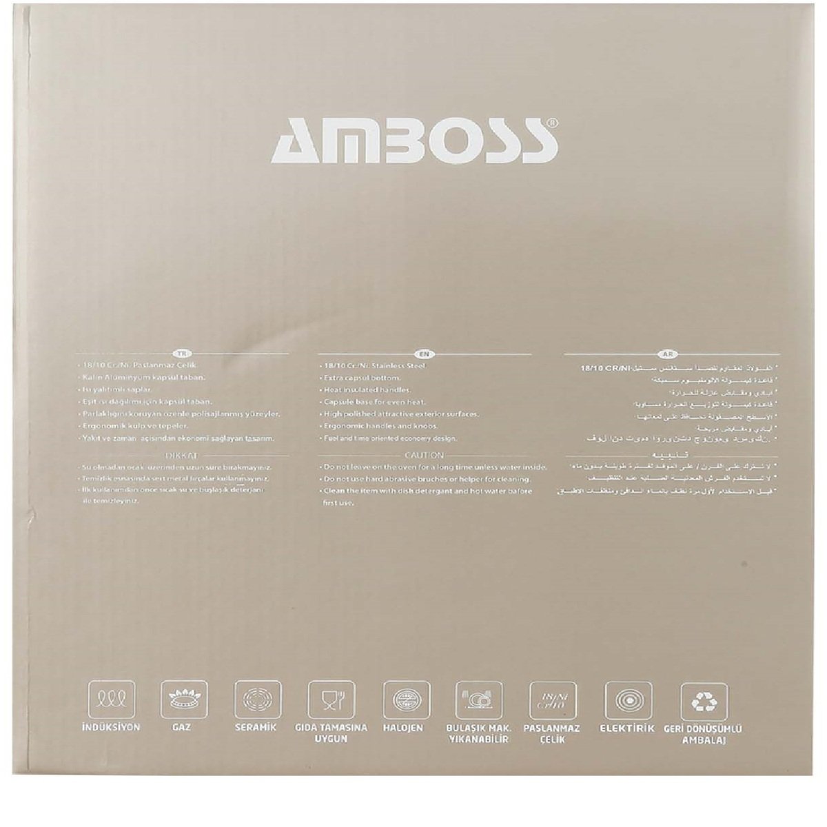 Amboss Stainless Steel Pressure Cooker Induction TKA 10Ltr Made In Turkey