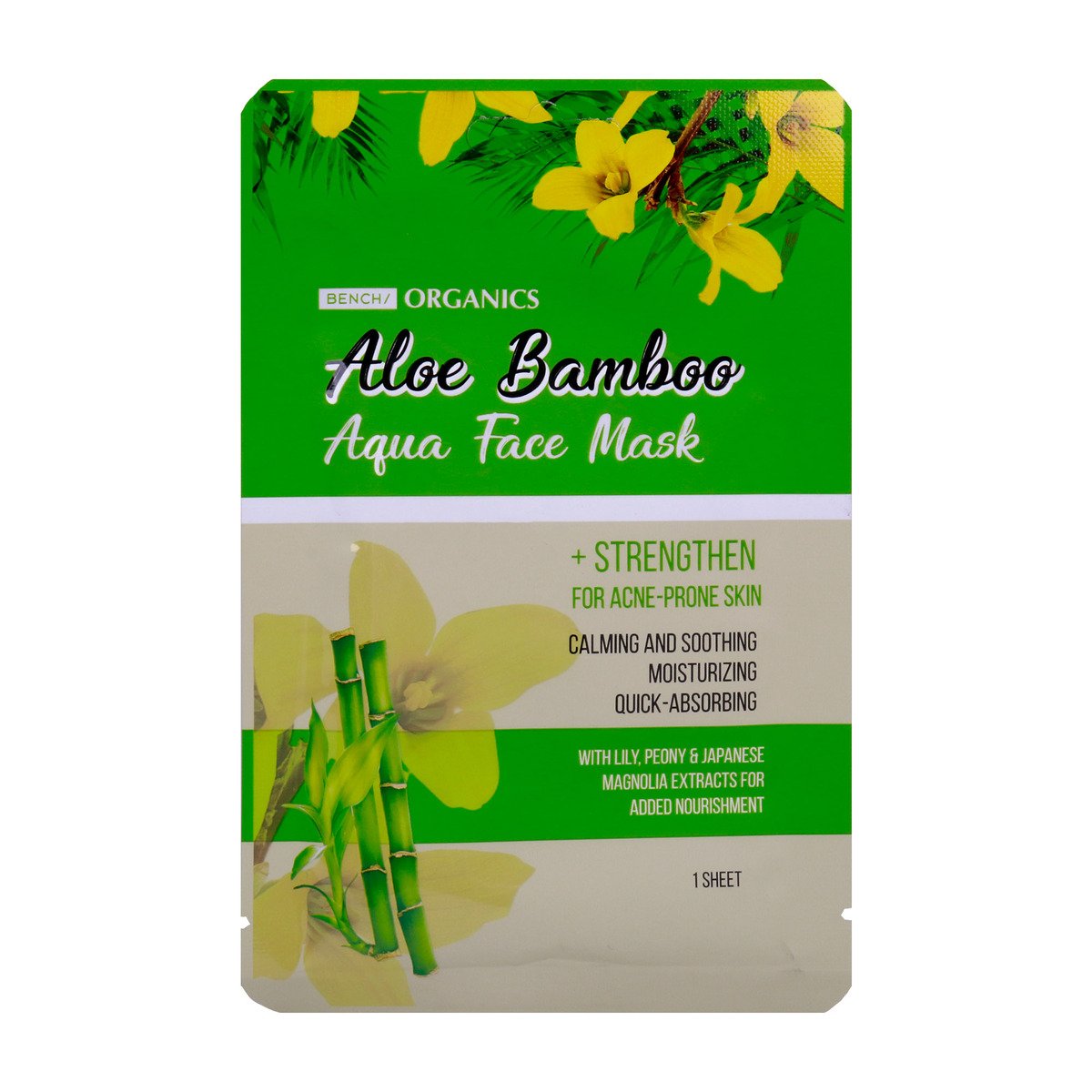 Bench Organics Aqua Face Mask Aloe Bamboo 1pc