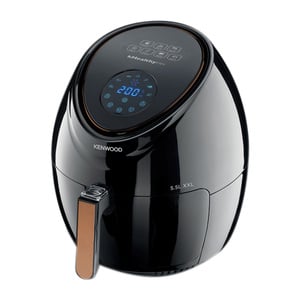 Kenwood Air Fryer 5.5 Litre, only 1 oil spoon, HFP50, Touch Screen Display, Black/ Rose Gold, 1 Years Warranty