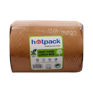 Hotpack Kraft Paper Lunch Box Large 5pcs