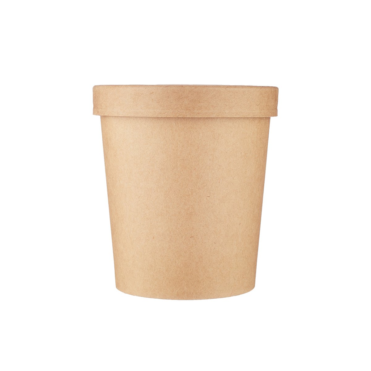 Hotpack Kraft Paper Noodle Bowl with Paper Lid Capacity, 16oz, 5 pcs