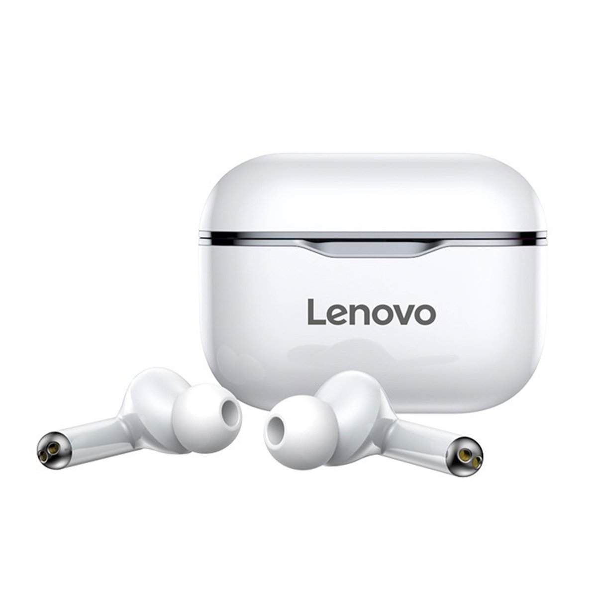 Lenovo Wireless Earphone Bluetooth 5.0 Dual Stereo Noise Reduction LP1, White