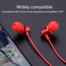 Lenovo Wired In Ear Earphone with Microphone, 3.5 mm, Red, HF130