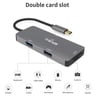 Trands USB-C Adapter with Dual USB 3.0 Ports SD TF CF Card Reader TR-CR3539