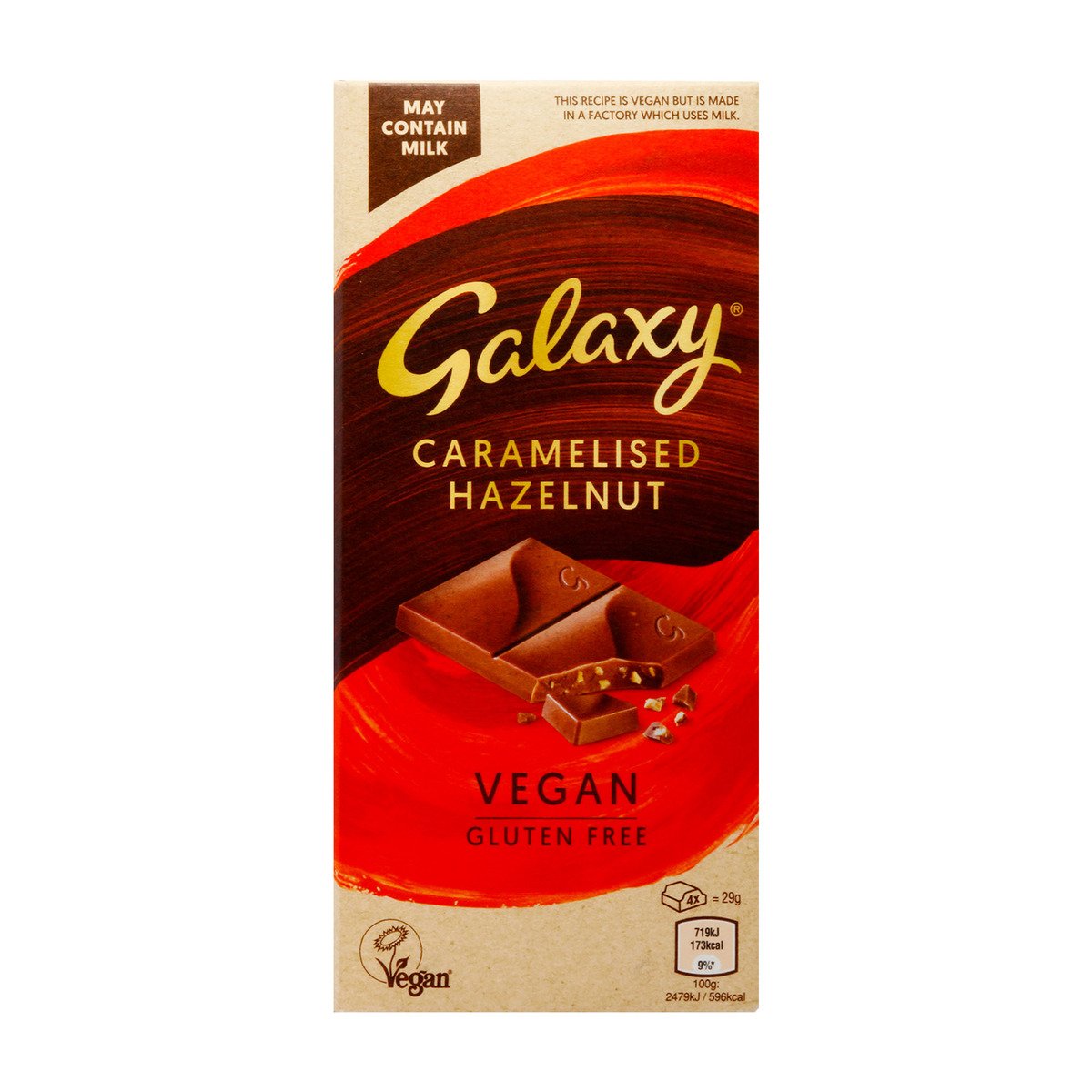 Galaxy Chocolate Vegan Caramelised Hazelnut 100g