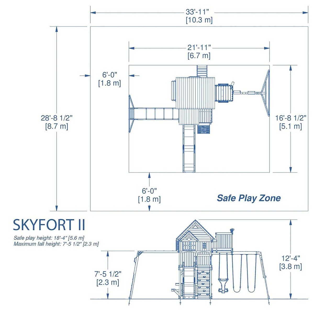 Backyard Discovery Skyfort II Wooden Swing Set 6113