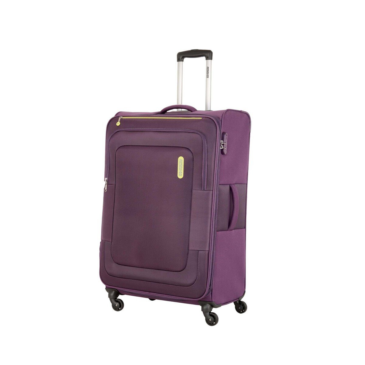 American Tourister Duncan 4 Wheel Soft Trolley, 55 cm, Purple with Assorted Backpack