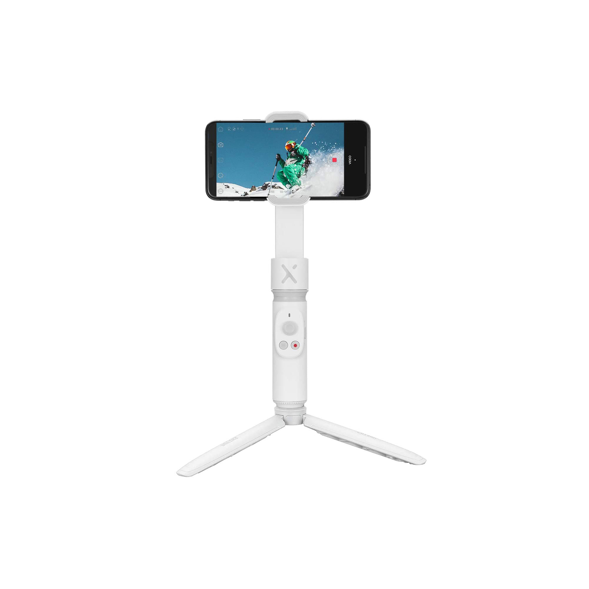زيون مثبت جيمبال قابل للطي للهواتف الذكية أبيض كومبو