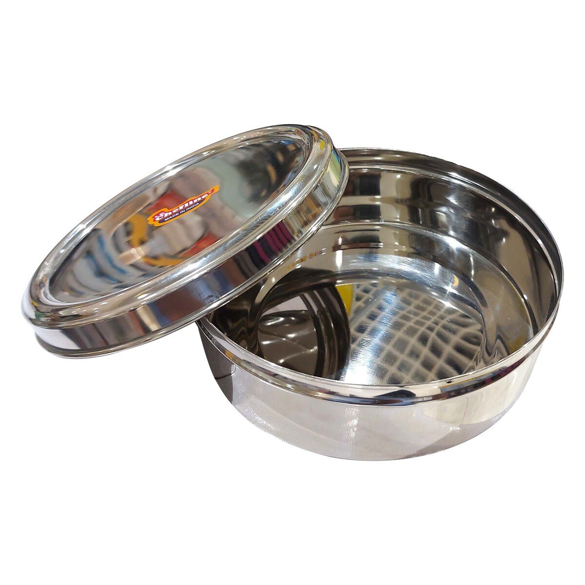 Chefline Stainless Steel Lunch Box, Round, Medium M3, India