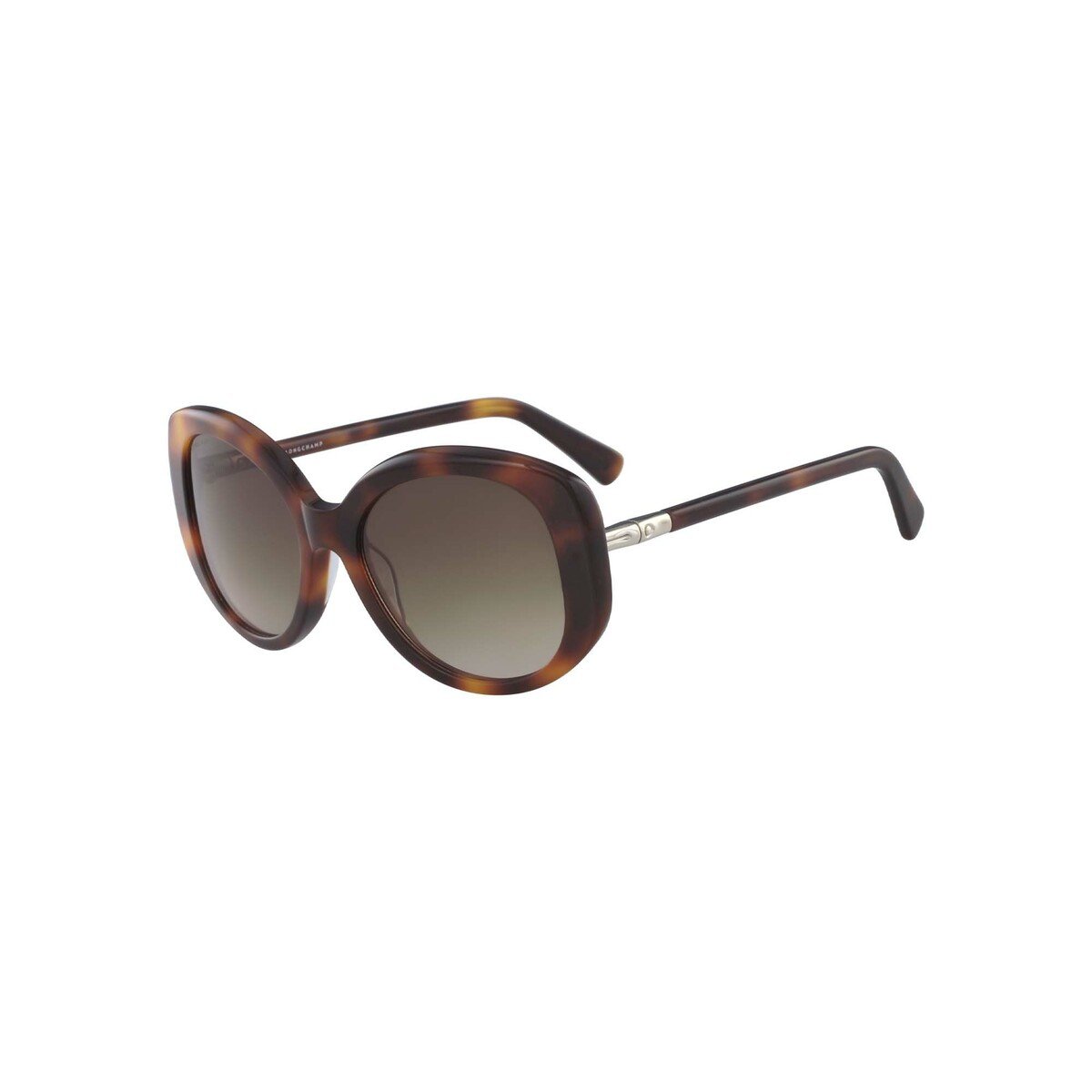 لونج شامب نظارة شمسية نسائية 601S55 بتصميم مستطيل و لون بني
