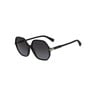 لونج شامب نظارة شمسية نسائية 613S59 بتصميم مستطيل و لون أسود
