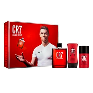 Cristiano Ronaldo CR7 Red EDT Gift Set for Men 100ml + Aftershave Balm 100ml + Deodorant Stick 75gm