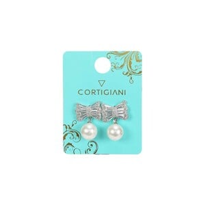 Cortigiani Ribbon Pearl Earring 1495901 Silver