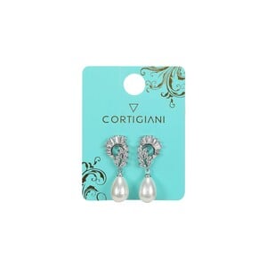 Cortigiani Tear Drop Pearl Earring 1495905 Silver