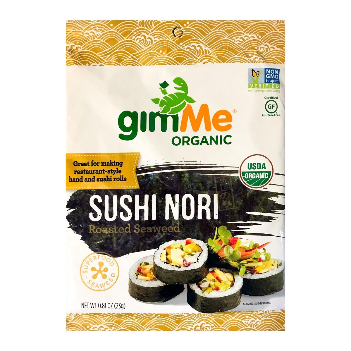 Gimme Organic Roasted Seaweed Sushi Nori 23g