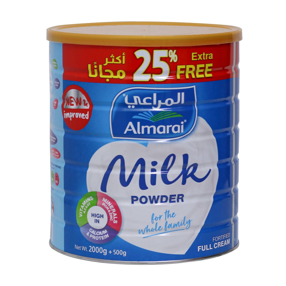 Almarai Milk Powder Fortified Full Cream 2 kg + 500 g