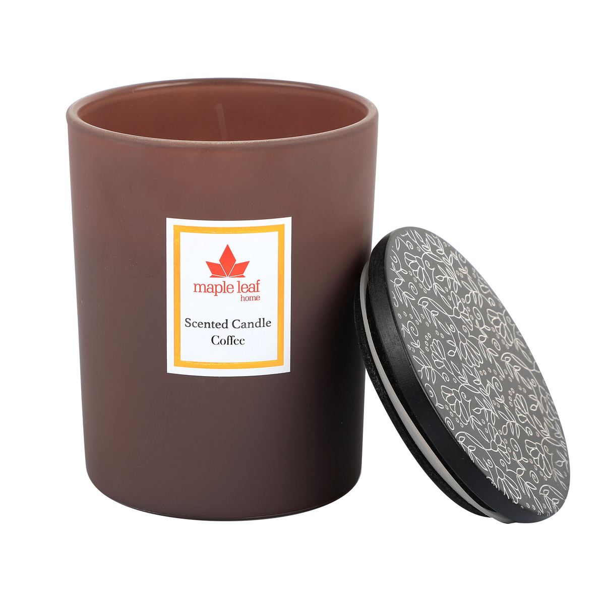 Maple Leaf Scented Candle With Glass SF19204 Assorted Color