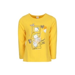 Cortigiani Girls T-Shirt Long Sleeve GB-16 Yellow 3-4Y