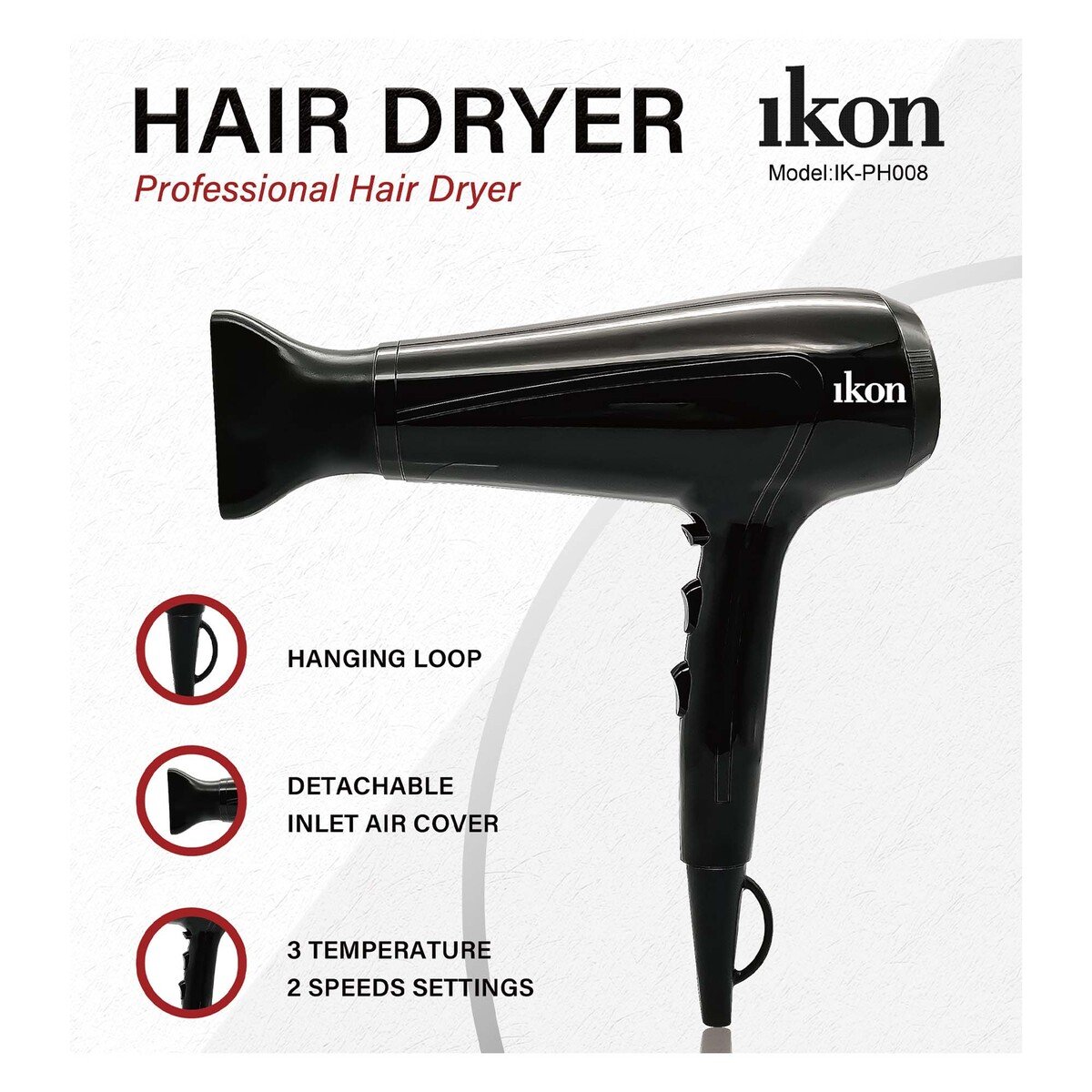 Ikon Professional Hair Dryer IK-PH008