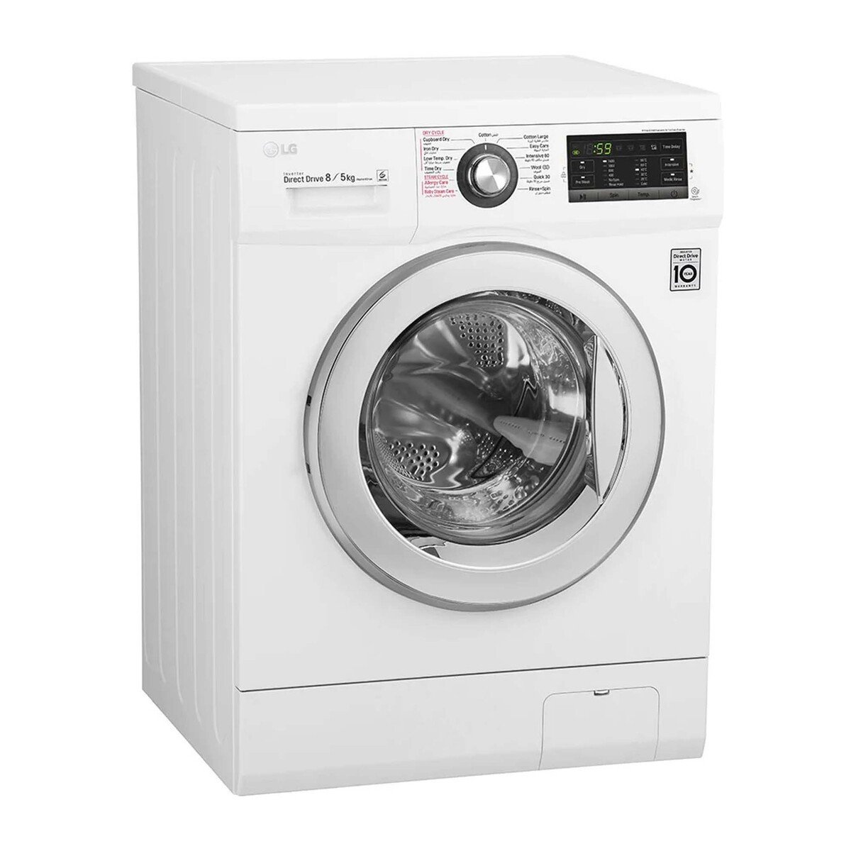 LG Front Load Washer & Dryer FH4G6TDG2 8/5KG, Motion Direct Drive, Steam Technology, Smart Diagnosis™