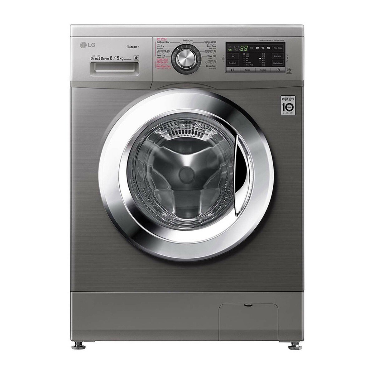 LG Front Load Washer & Dryer FH4G6TDG6 8/5KG, Motion Direct Drive, Steam Technology, Smart Diagnosis™