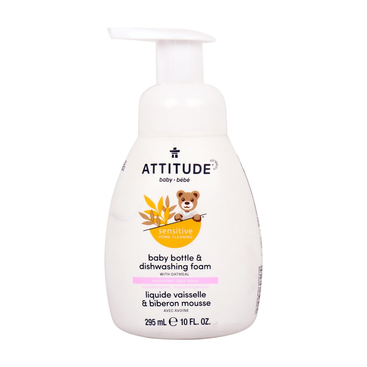 Attitude Baby Bottle & Dishwashing Foam Sensitive 295ml