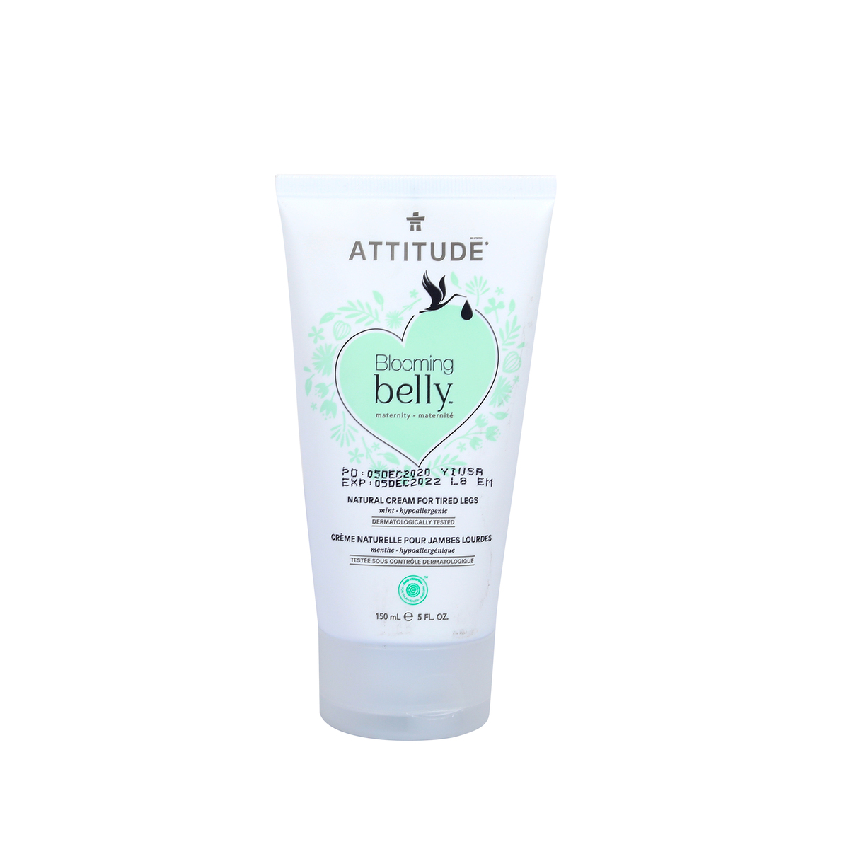 Attitude Blooming Belly Natural Cream For Tired Legs 150ml