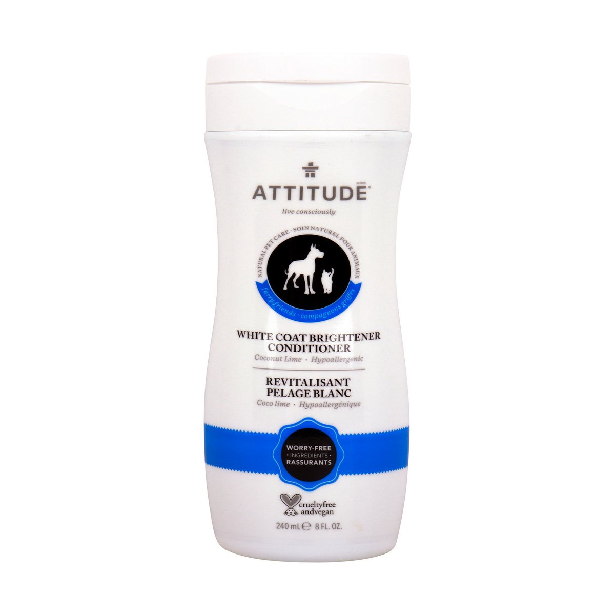 Attitude Pet Conditioner White Coat Brightener 240ml