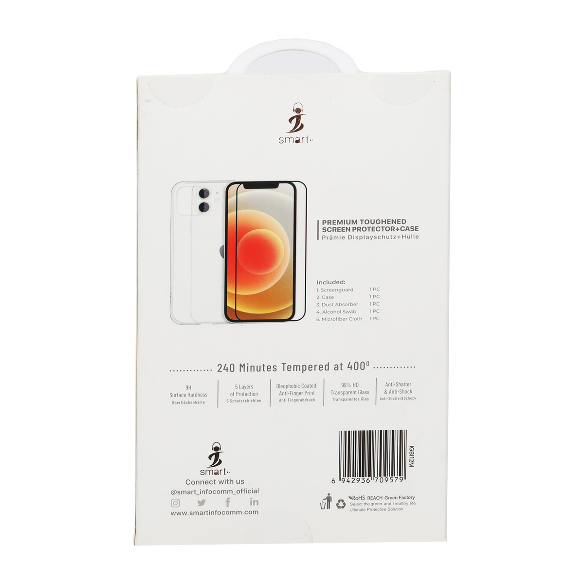Smart iPhone 12 Mini Case + Screen Protector IGBI12M