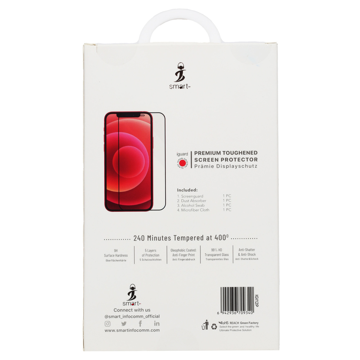 Smart iPhone 12/12 Pro Screen Protector IGI12P