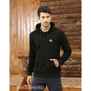 Marco Donateli Men's Sweat Shirt Hooded WSJ57758 Black Large