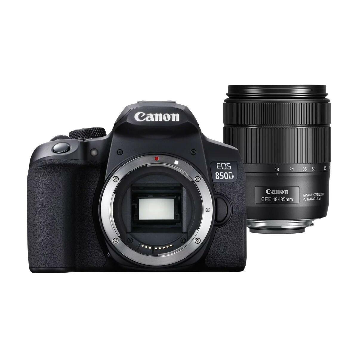 Canon DSLR Camera EOS 850D EF-S 18-135mm IS Lens Black