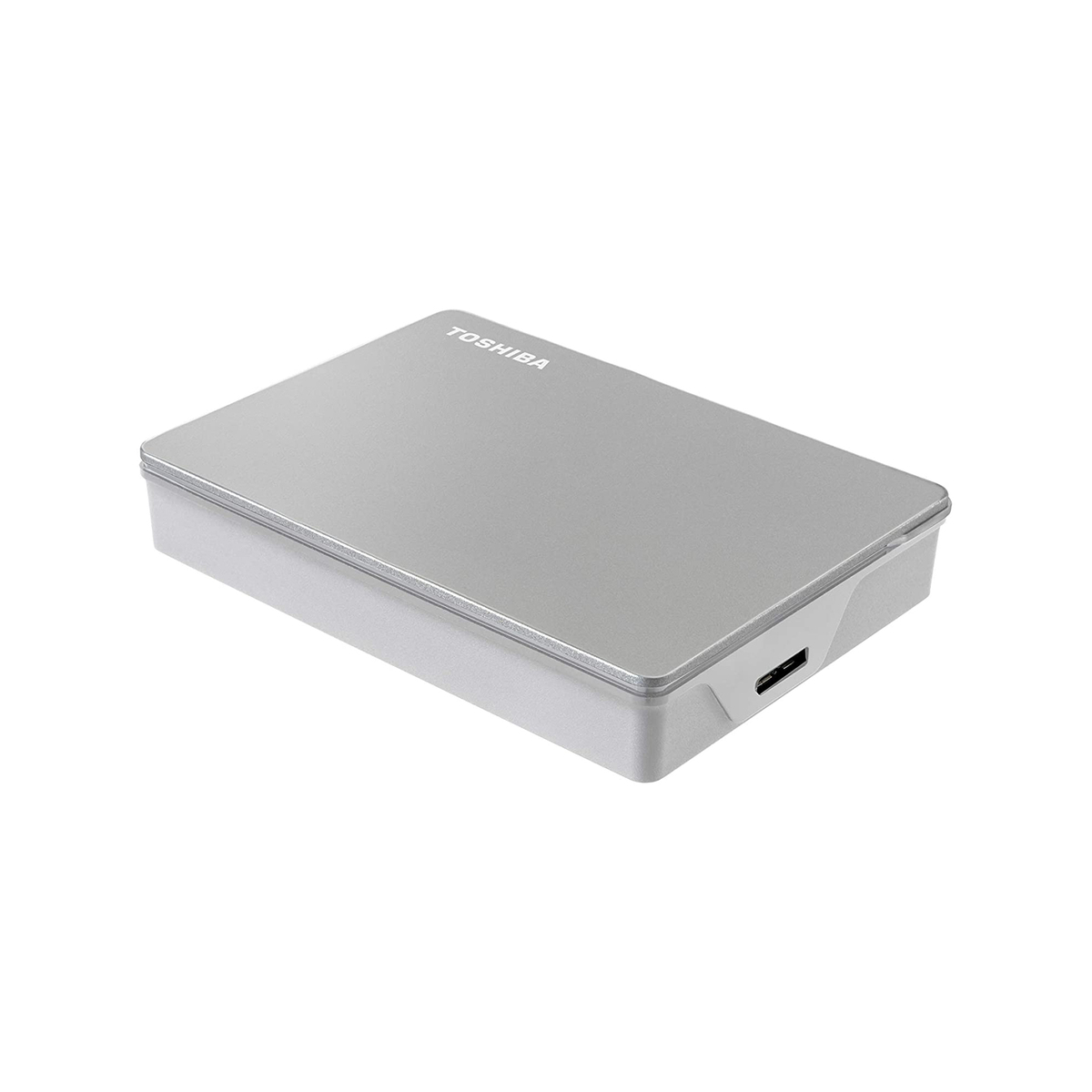 Toshiba Canvio Flex 4TB Portable External Hard Drive USB-C USB 3.0, Silver (HDTX140XSCCA)