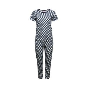 Eten Womens Pyjama Set Short Sleeve TRK RN004, Navy Large