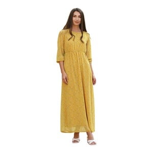 Debackers Women's Long Dress ARB-3 Yellow, Medium