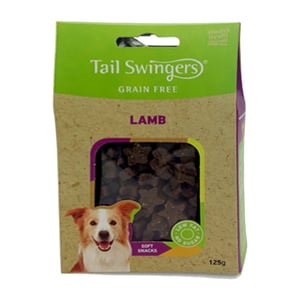 Pet Interest Tail Swingers Dog Snack Grain Free Lamb 125g