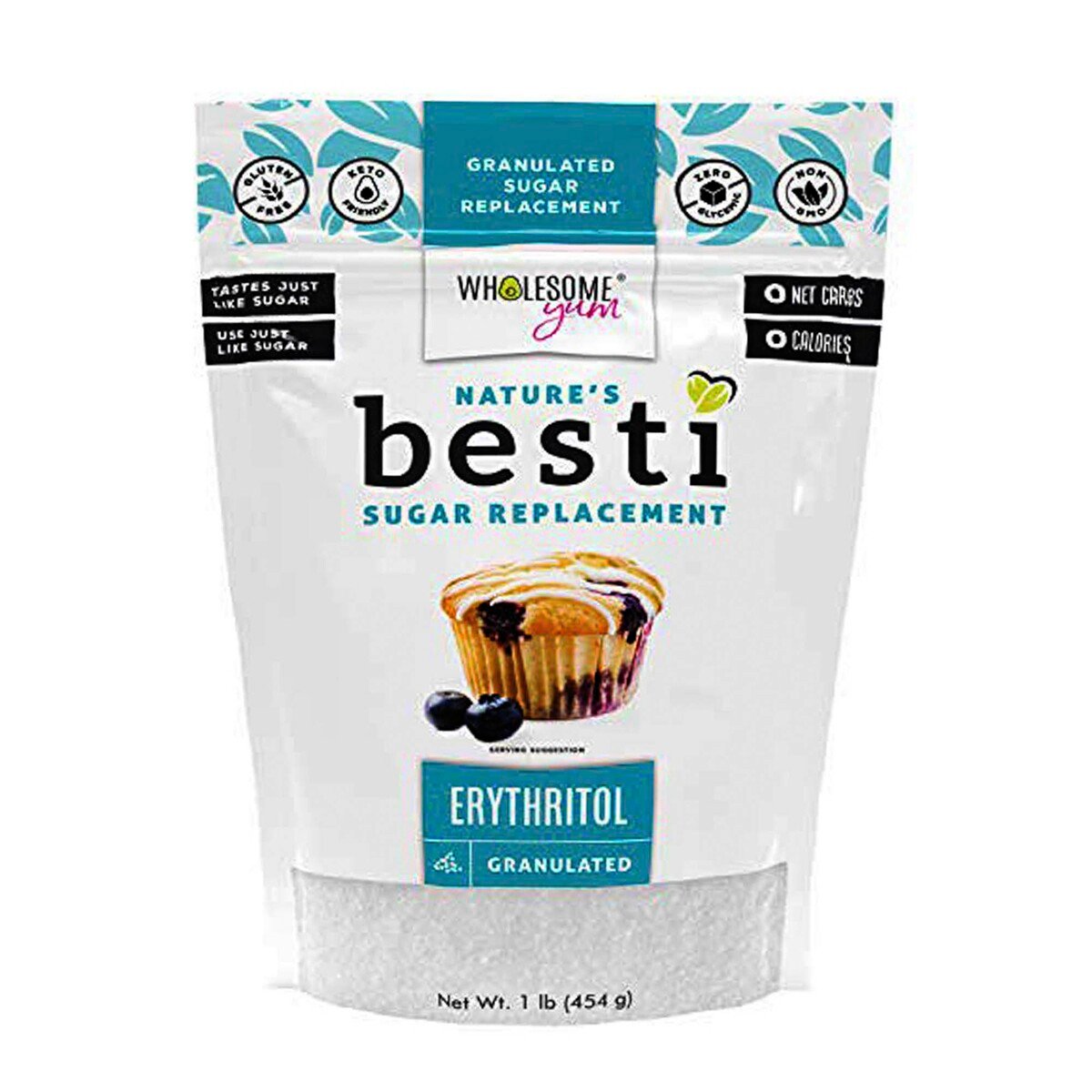 Wholesome Yum Nature's Besti Sugar Replacement Erythritol Granulated 454g