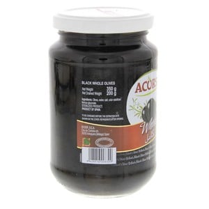Acorsa Whole Black Olives, 200 g