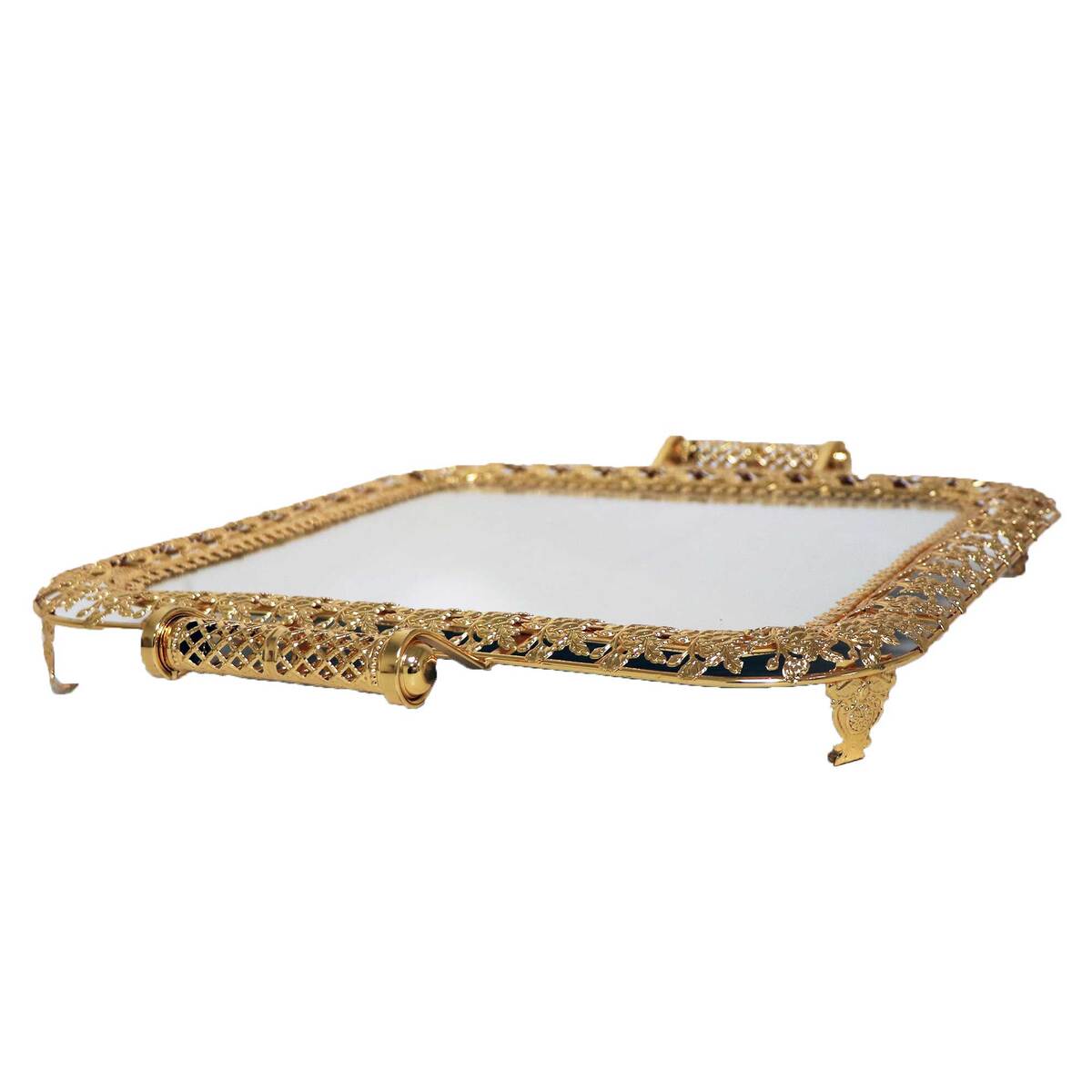 Home Square Tray 22in TR5033L/2H Gold