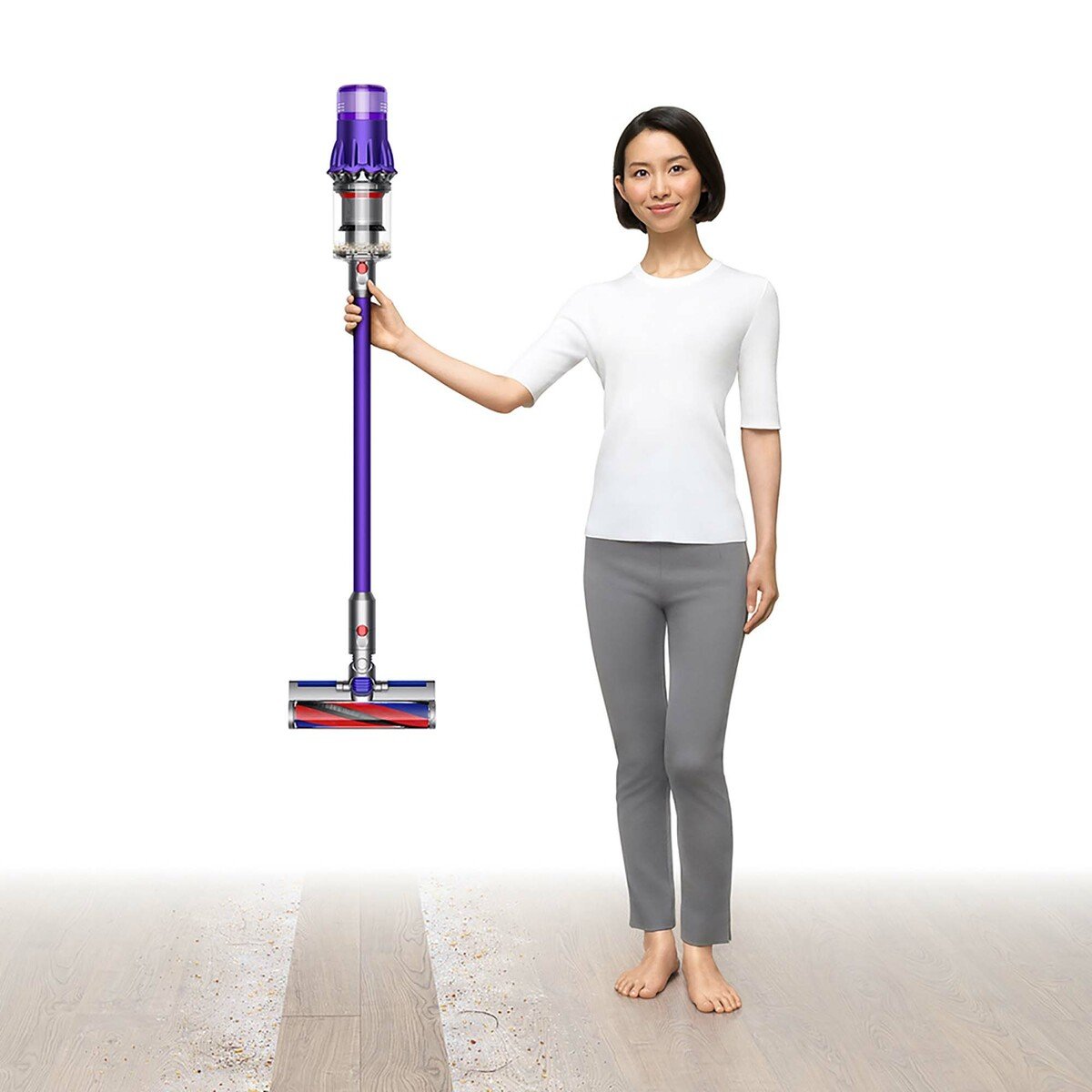 Pioner dynamisk lindre Dyson Digital Slim Fluffy Extra Cordless Vacuum Cleaner V18 Purple Online  at Best Price | Hand Vacuum Cleaners | Lulu Qatar